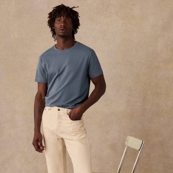 Men's OCTOBRE EDITIONS Classic sky blue  T-Shirt - Picture 1 of 6